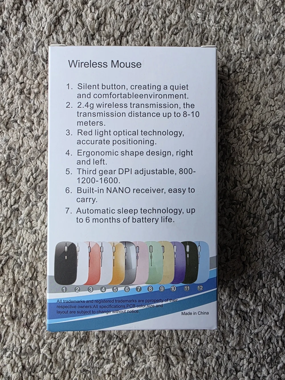 Wireless Mouse - Black Ergonomic Wireless Mouse